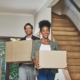 Two people moving into rental home