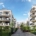Cityscape of a residential area with modern apartment buildings