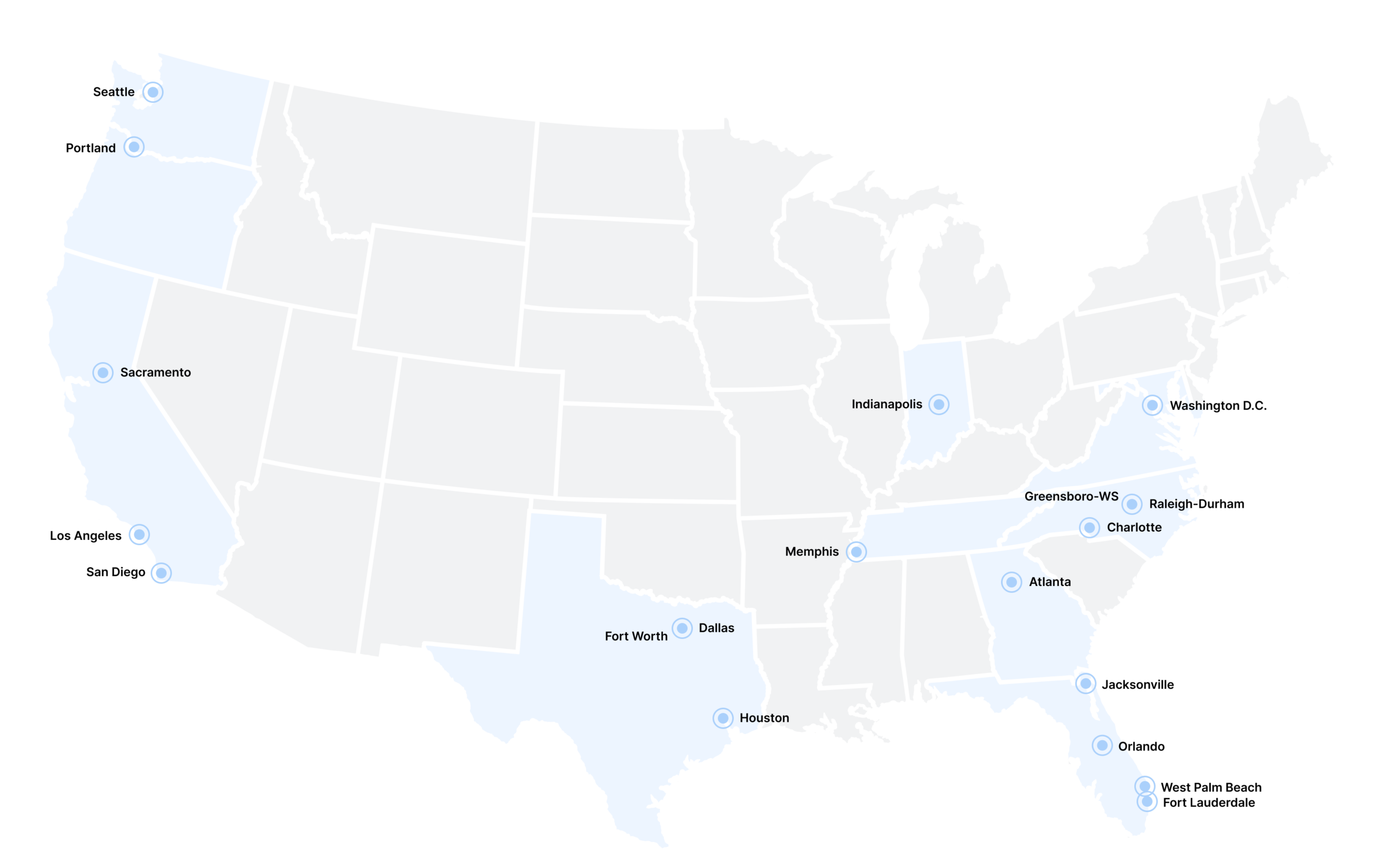 USA Map -0.1- - -2.9-